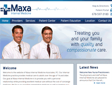 Tablet Screenshot of maxainternalmedicine.com